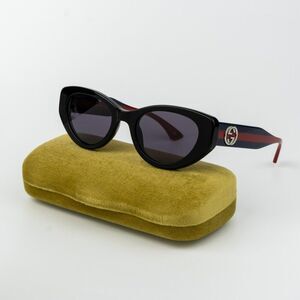 Gucci Women Sunglasses Black Violet Cat Eye GG1862S 004 NEW AUTHENTIC